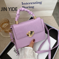 Stone Pattern Crossbody Bag PU Leather Shoulder Bag for Women