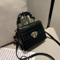 Stone Pattern Crossbody Bag PU Leather Shoulder Bag for Women