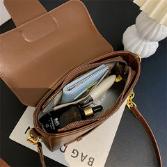 PU Leather Shoulder Side Bags for Women Chains Handbags Female Crossbody Bag