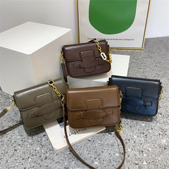 PU Leather Shoulder Side Bags for Women Chains Handbags Female Crossbody Bag