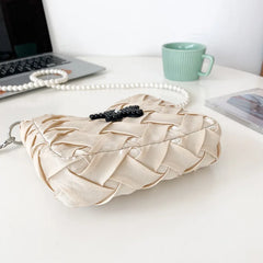 Pearls Chains Shoulder Bag Women Crossbody Purse Lady Messenger Handbag