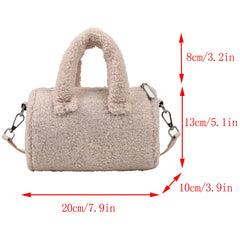 Plush Winter Handbag Shoulder Bag Lamb Fluffy Crossbody Ladies Purse