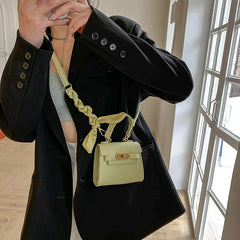 Small Square Bag Women's Tender Wind Shoulder Bag Summer Bow