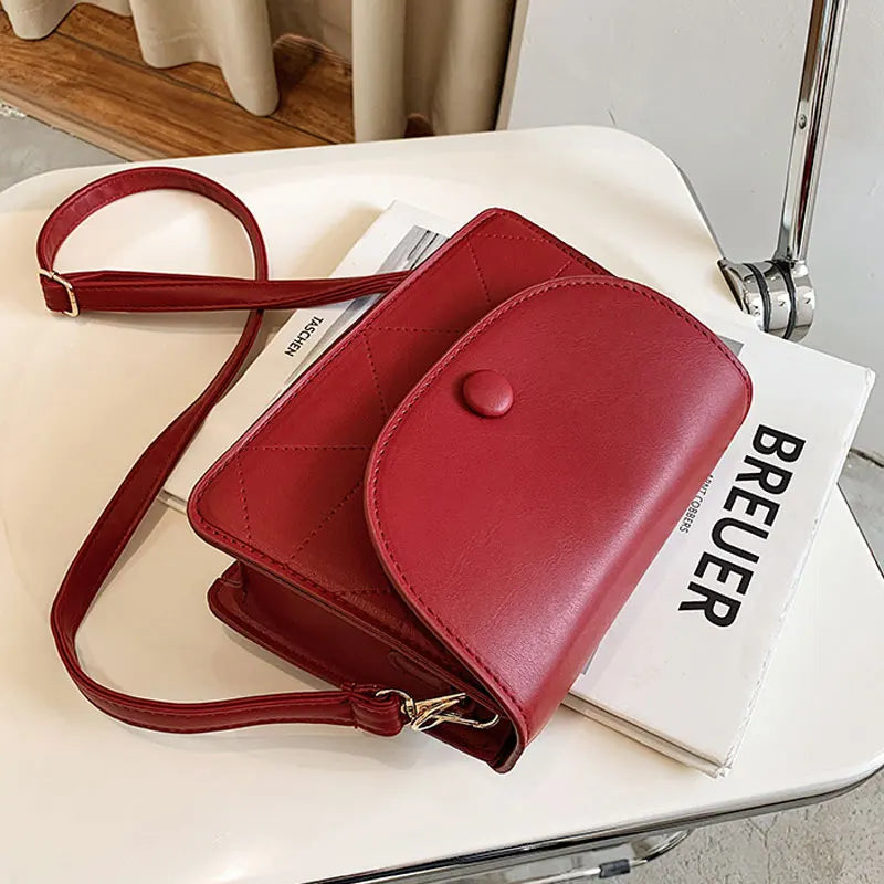 Square Handbags High Pu Leather Women Shoulder Bag Spring Lady Crossbody