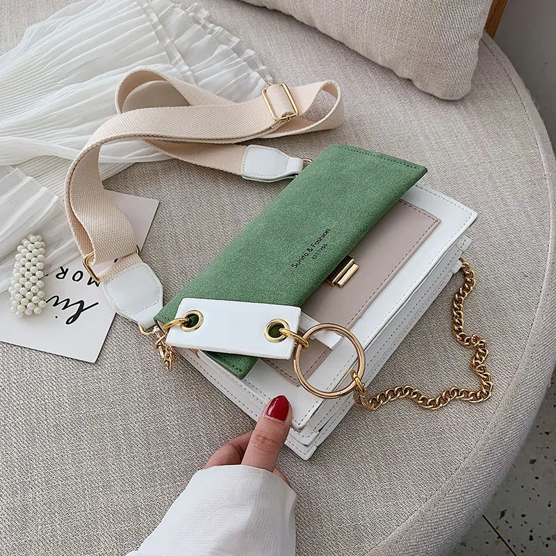 Small Suede Leather Crossbody Bag Women Handbags Ladies Shoulder Messenger