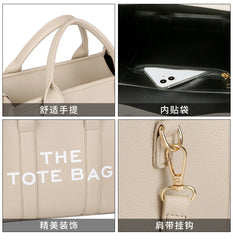 Matte Pu Leather Small Tote Bag for Women - Letters Handbags