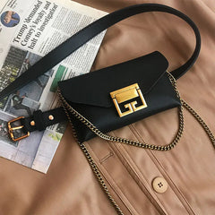 Snake Pattern PU Mini Chain Shoulder Bag