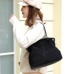 Corduroy Leather Shoulder Messenger Handbag for Women