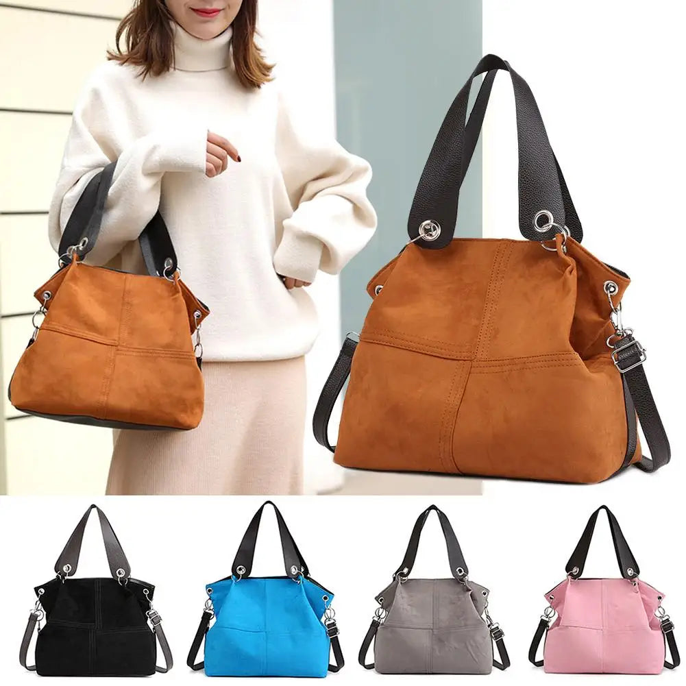 Corduroy Leather Shoulder Messenger Handbag for Women