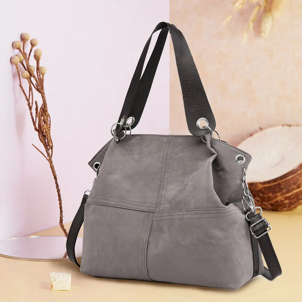 Corduroy Leather Shoulder Messenger Handbag for Women