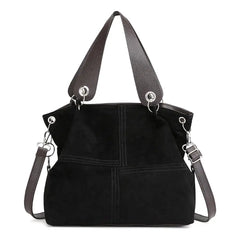 Corduroy Leather Shoulder Messenger Handbag for Women
