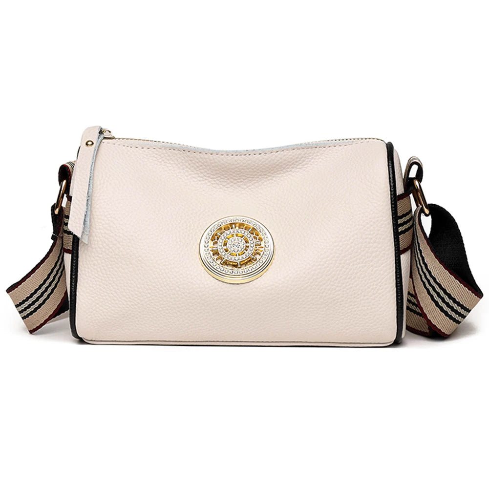 Soft Leather Shoulder Crossbody Bag Female Retro Messenger Pack
