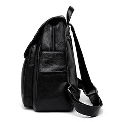 Soft Leather Women Muti Function Backpack Large Capacity Shoulders Bag