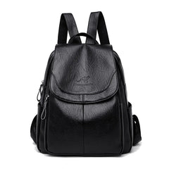 Soft Leather Women Muti Function Backpack Large Capacity Shoulders Bag