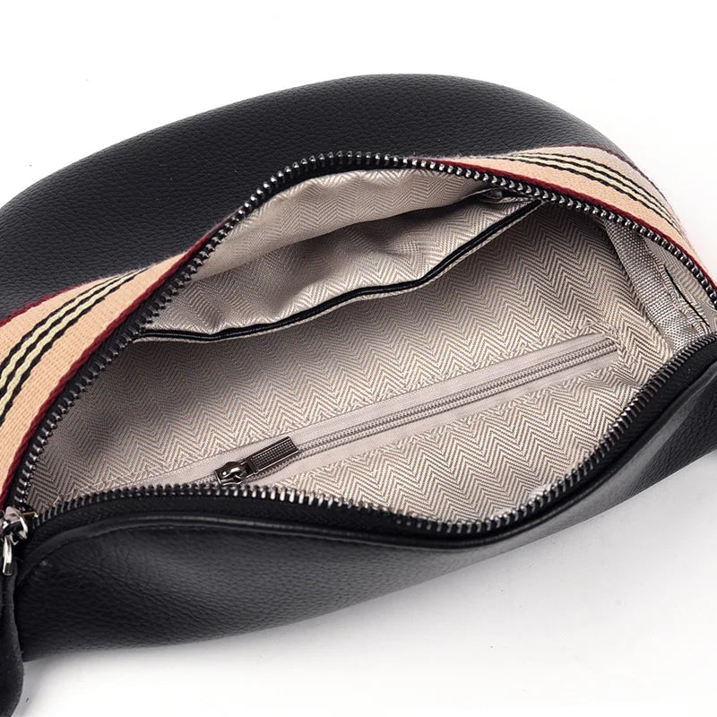 Soft Leather Women Shoulder Bag Pretty Style Girls Chest Bag Women Handbag