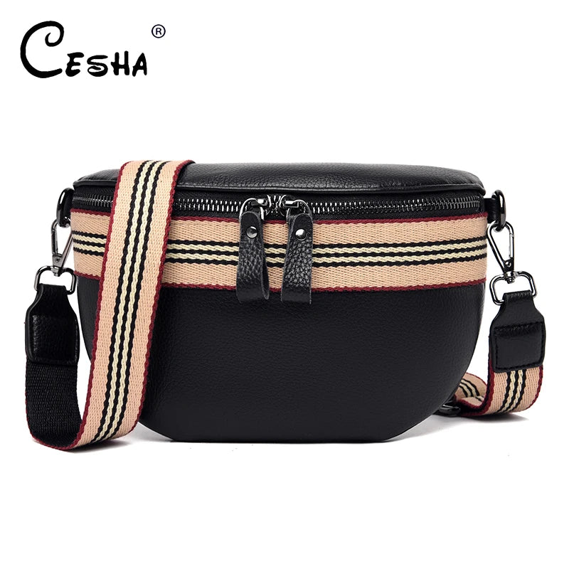 Soft Leather Women Shoulder Bag Pretty Style Girls Chest Bag Women Handbag