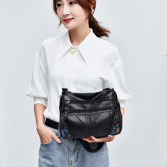 Flower Printed Crossbody Bag for Women