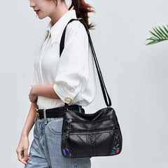 Flower Printed Crossbody Bag for Women