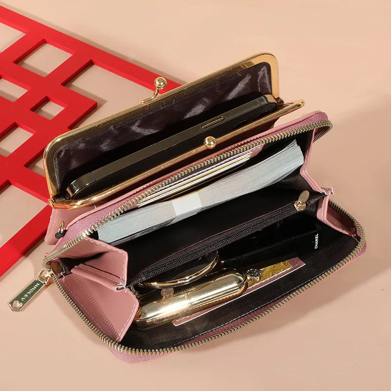 Multifunction Lingge Horizontal Shoulder Bag Women's Crossbody Clutch