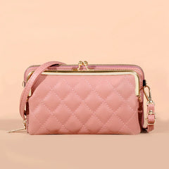 Multifunction Lingge Horizontal Shoulder Bag Women's Crossbody Clutch