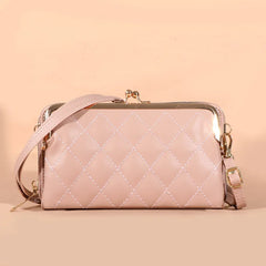 Multifunction Lingge Horizontal Shoulder Bag Women's Crossbody Clutch