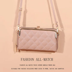 Multifunction Lingge Horizontal Shoulder Bag Women's Crossbody Clutch