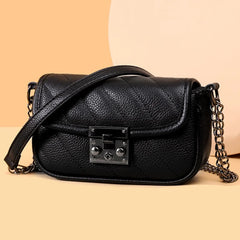 Genuine Leather Women Shoulder Bag Lady Chain Small Messenger Bag