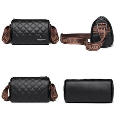 Solid Leather Shoulder Crossbody Bag For Women