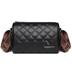 Solid Leather Shoulder Crossbody Bag For Women
