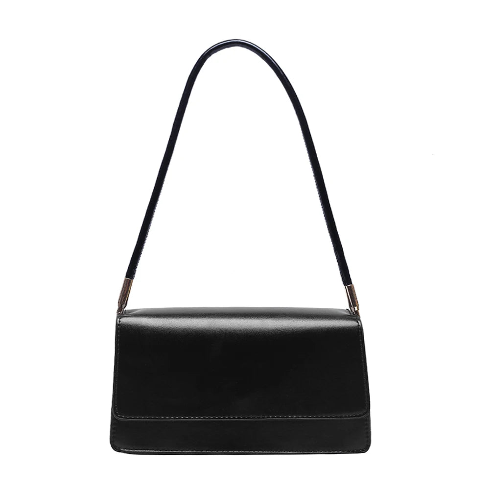 Solid Handbag Women Flap Underarm Shoulder Bags High PU Leather Phone Bags