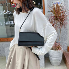 Solid Handbag Women Portable TOTES PU Leather Phone Bags