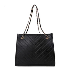 Women's Chain Strap PU Leather Shoulder Bag Square Crossbody Purses