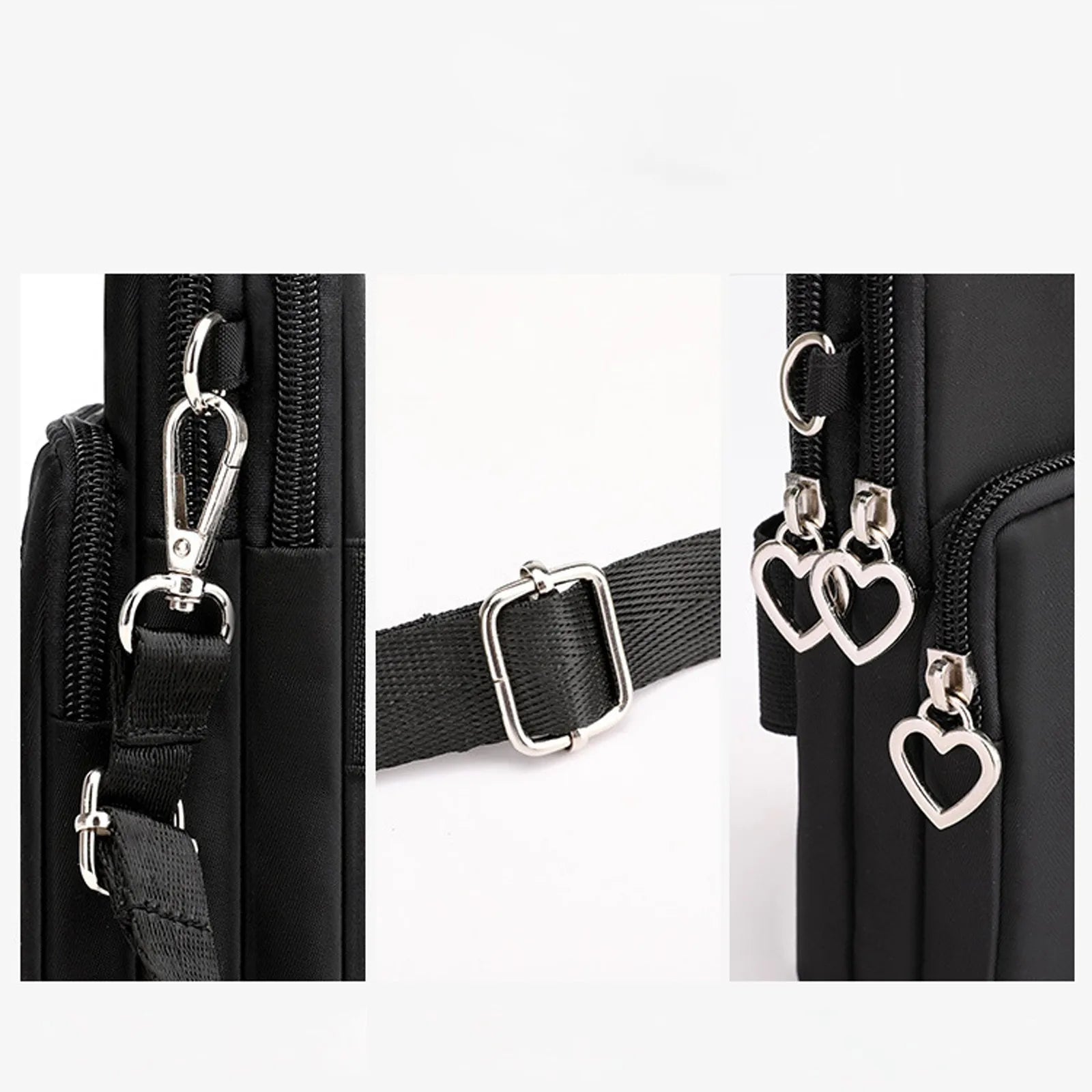 Solid Non Printing Small Shoulder Bag for Men and Women