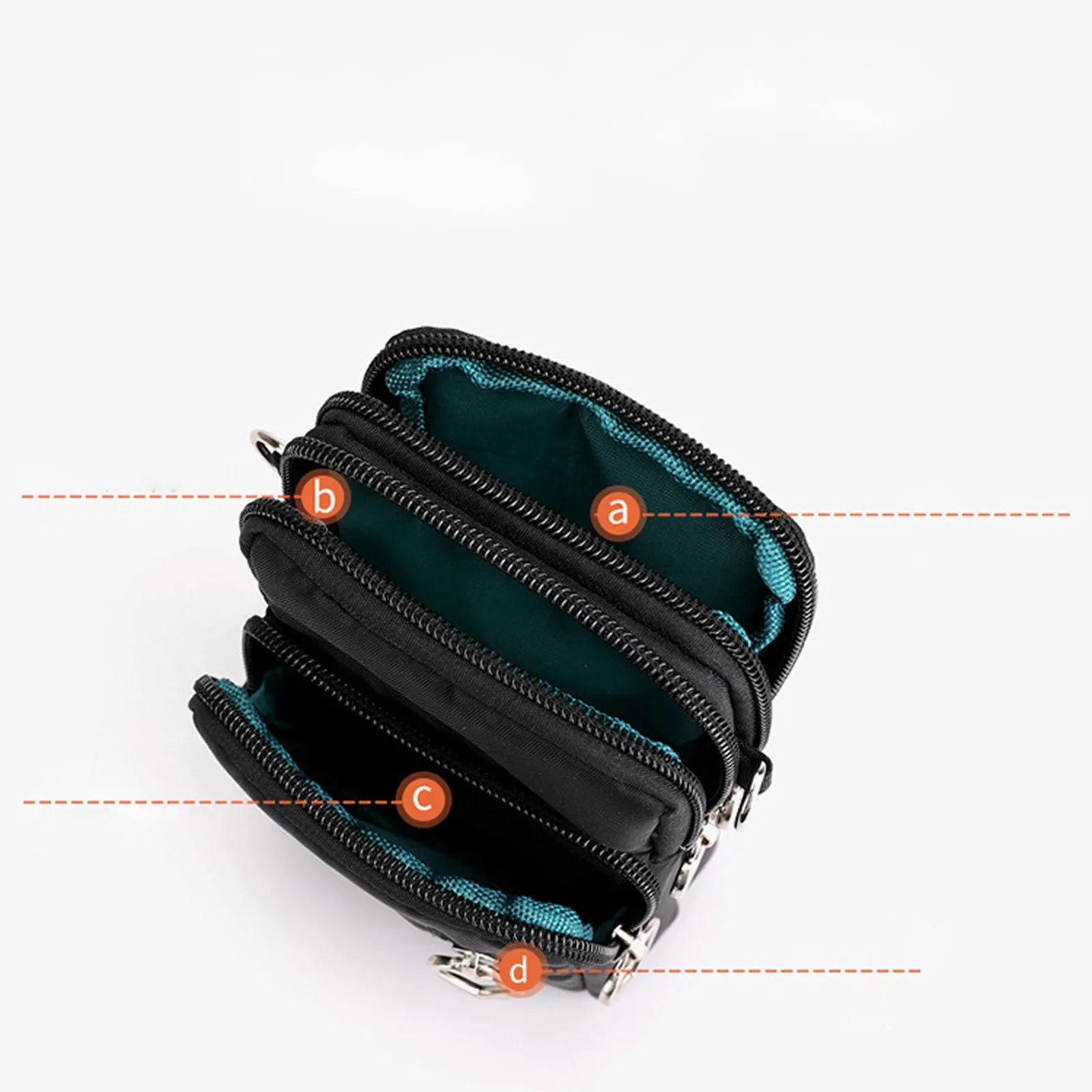 Solid Non Printing Small Shoulder Bag for Men and Women
