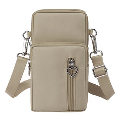 Solid Non Printing Small Shoulder Bag for Men and Women