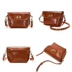 Wax Leather Women Shoulder Crossbody Bag 2022