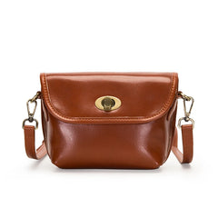 Wax Leather Women Shoulder Crossbody Bag 2022