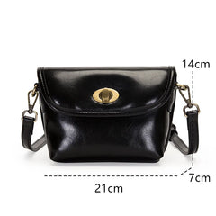 Wax Leather Women Shoulder Crossbody Bag 2022