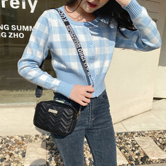 Woven Leather Crossbody Bag for Women Shoulder Purse Handbags