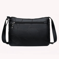 Braided Pocket Shoulder Bag PU Leather Clutch Totes