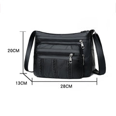 Braided Pocket Shoulder Bag PU Leather Clutch Totes