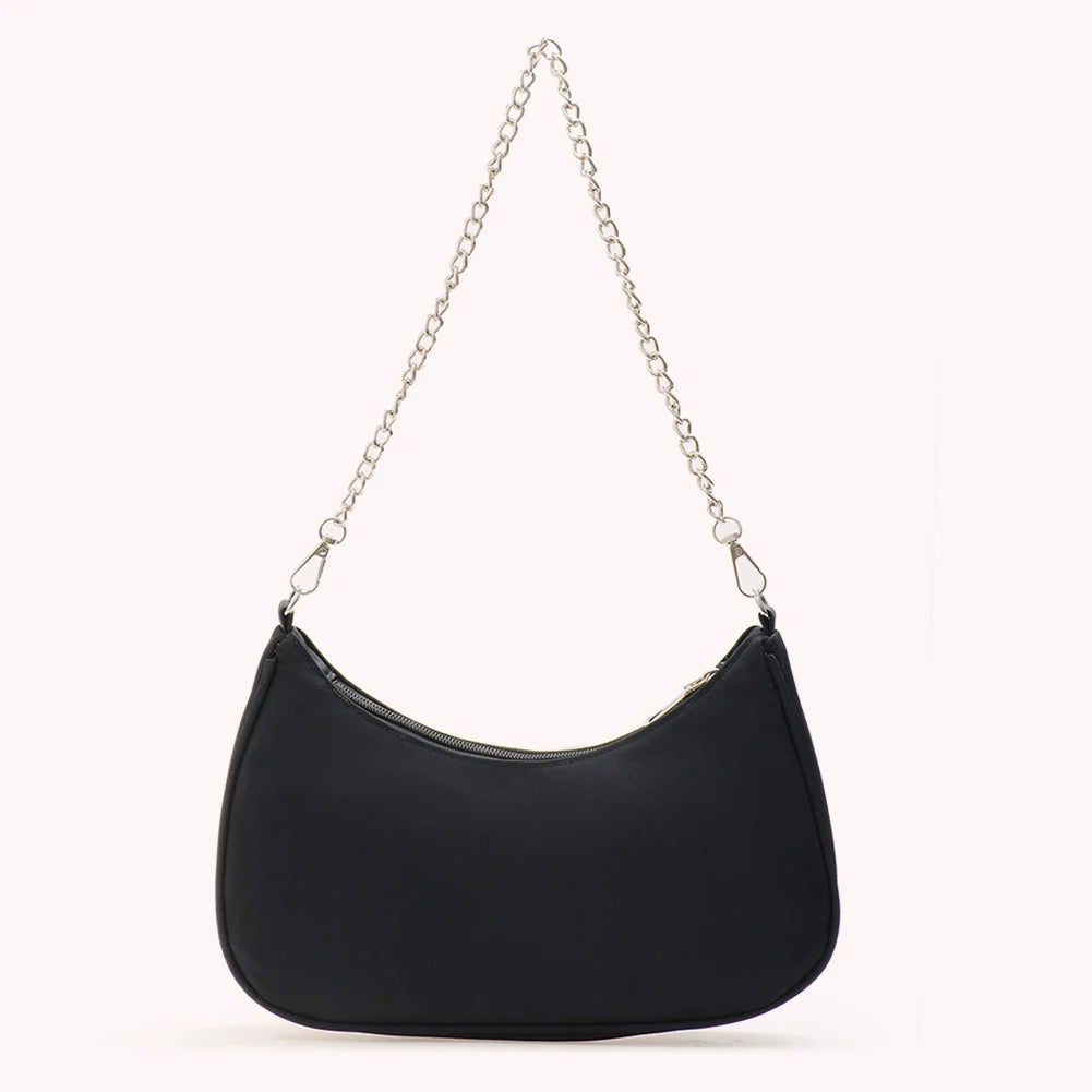 Solid Shoulder Purse Women Underarm Bag Ladies Top-handle Clutches