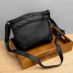 Soft Leather Multi-pocket Messenger Shoulder Tote Bag Large Capacity