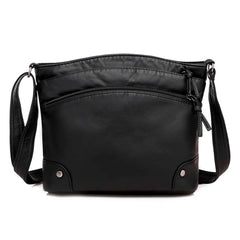 Soft Leather Multi-pocket Messenger Shoulder Tote Bag Large Capacity