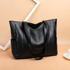 Solid Top-handle Bag PU Leather Shoulder Bags Satchel Street Handbag