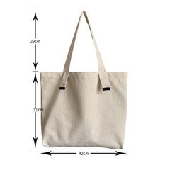 Eco-Friendly Foldable Canvas Tote Bag Beige