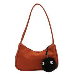 Nylon Shoulder Purse Zipper Street Commuter Clutch Small Bag Women