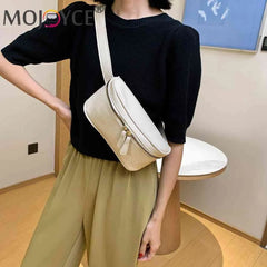 Women's PU Leather Waist Bag Zipper Fanny Phone Belt Bum Pouch