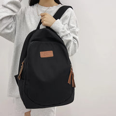 Solid Women Backpack College Student Bag School Bag For Teenage Girls Laptop