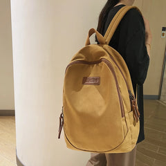 Solid Women Backpack College Student Bag School Bag For Teenage Girls Laptop